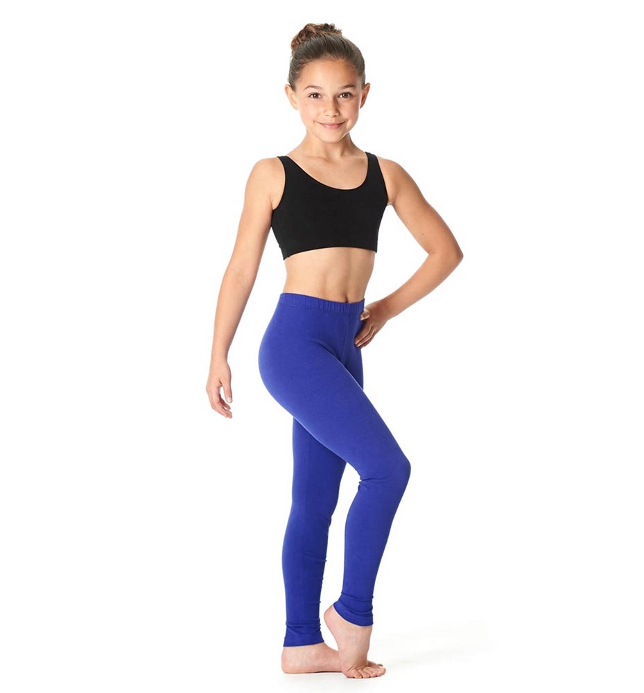 Girls Brushed Cotton Ankle Dance Leggings Layla