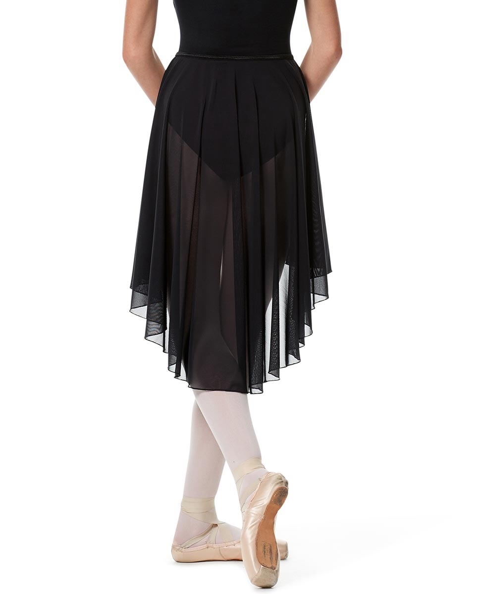 High-Low Ballet Mesh Skirt Lucrezia with Elastic Waistband
